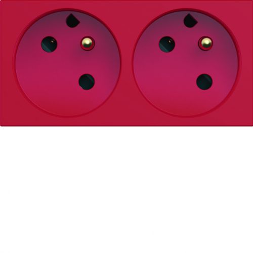 gallery Gniazdo z uziemieniem przelotowe DATA podwójne 2x2P+E 16A 4M czerwony - WXF432 - m/23386072/wxf432.jpg