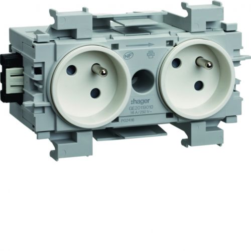 tehalit.WA Gniazdo kanałowe 2-krotne 2P+Z WAGO montaż krawędziowy biały - GE20119016 - m/23386238/ge20119016.jpg