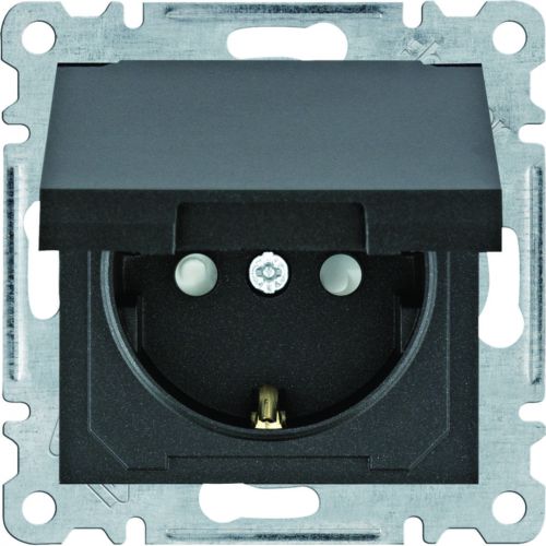 lumina Gniazdo SCHUKO, z pokrywą i przesłoną styków, zaciski wtykowe, czarny - produkt chwilowo nied - WL1563 - m/23389360/wl1563.jpg