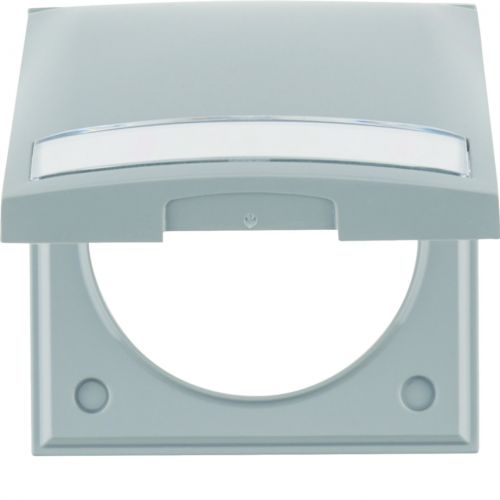 Integro Flow Ramka 1-krotna z pokrywą i p.opis., szary - 919882506 - m/23390658/919882506.jpg