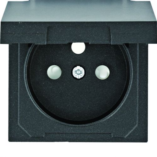 lumina Płytka czołowa do gniazda z uziem. z pokrywą z przysłonami styków, czarny - WL6253 - m/23412292/wl6253.jpg