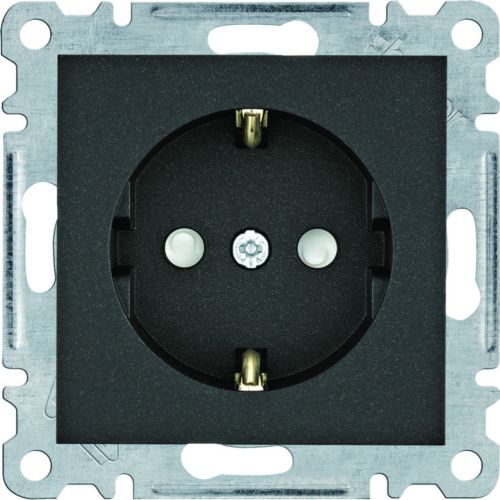 lumina Gniazdo SCHUKO z przesłoną styków, zaciski wtykowe, czarny - produkt chwilowo niedostępny na - WL1463 - m/23413415/wl1463.jpg