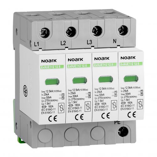 Ogranicznik przepięć, typ I+II, 275 V AC, 12,5 kA, wymienna wkładka, 4-biegunowy, 103342 - 8592765033437_20260126015629 - m/23555647/8592765033437-20260126015629.jpg