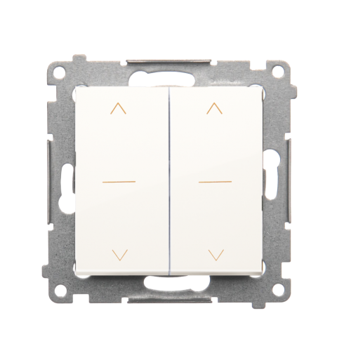 Simon 54 Przycisk roletowy podwójny trójpozycyjny 1-0-2 (moduł) 10 A szybkozłączka biały DZP2.01/11 - img_9440 - m/23586923/img-9440.png