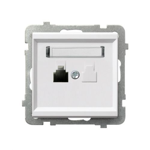 SONATA Gniazdo telefoniczne pojedyncze kolor biały mat GPT-1R/m/75 OSPEL - gpt-1r_m_00 - m/23615888/gpt-1r-m-00.jpg