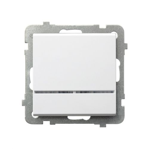 SONATA Łącznik kontrolny z podświetleniem niebieskim kolor biały mat ŁP-12RS/m/75 OSPEL - lp-1rs_m_00 - m/23615894/lp-1rs-m-00.jpg