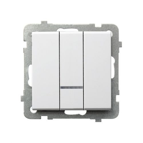 SONATA Łącznik potrójny z podświetleniem niebieskim kolor biały mat ŁP-13RS/m/75 OSPEL - lp-13rs_m_00 - m/23615896/lp-13rs-m-00.jpg