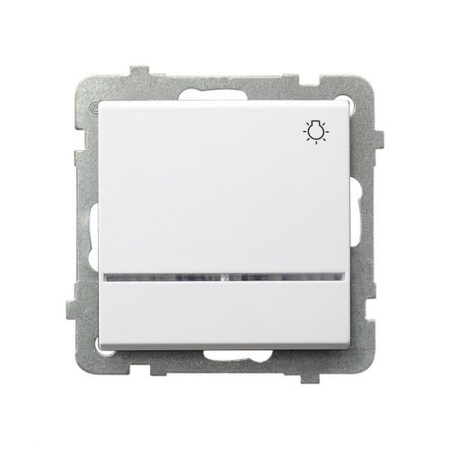 SONATA Przycisk zwierny /światło/ z podświetleniem niebieskim kolor biały mat ŁP-5RS/m/75 OSPEL - lp-5rs_m_00 - m/23615912/lp-5rs-m-00.jpg