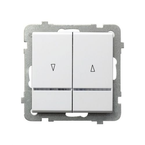 SONATA Przycisk żaluzjowy zwierny z podświetleniem niebieskim kolor biały mat ŁP-7RS/m/75 OSPEL - lp-7rs_m_00 - m/23615917/lp-7rs-m-00.jpg