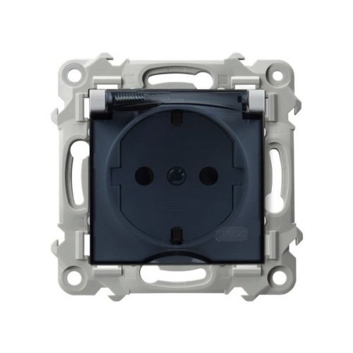 SZAFIR Gniazdo bryzgoszczelne z uziemieniem schuko IP44 klapka przezroczysta kolor biały GPH-1ZS/m/00/d OSPEL - gph-1zs_m_00_d - m/23615970/gph-1zs-m-00-d.jpg
