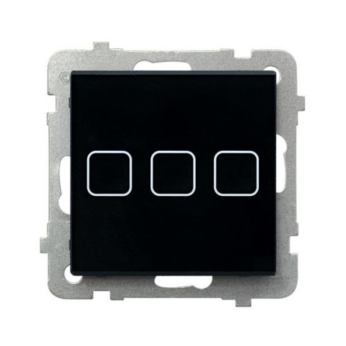 SONATA TOUCH Łącznik dotykowy potrójny z podświetleniem kolor czarne szkło ŁPD-13RS/m/32 OSPEL - lpd-13rs_m_32 - m/23615995/lpd-13rs-m-32.jpg