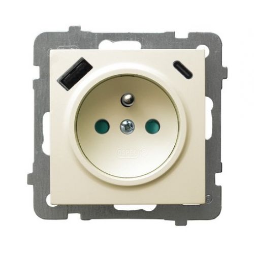 Gniazdo pojedyncze z uziemieniem z ładowarką A+C AS ECRU - gp-1gzpusbac_m_27 - m/23616018/gp-1gzpusbac-m-27.jpg