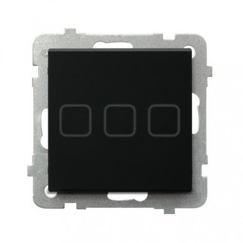 SONATA TOUCH Łącznik dotykowy potrójny z podświetleniem kolor czarne szkło szronione ŁPD-13RS/m/79 OSPEL - lpd-13rs_m_79 - m/23616260/lpd-13rs-m-79.jpg