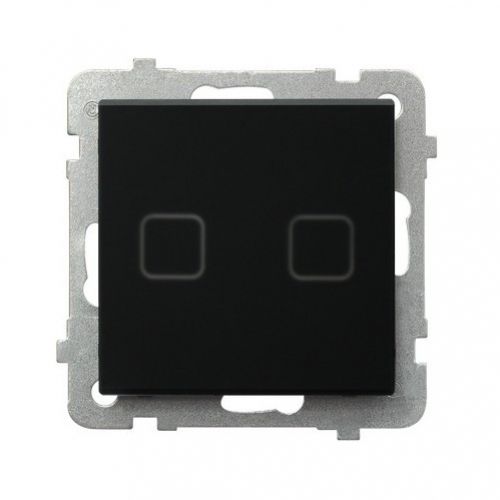 SONATA TOUCH Łącznik dotykowy dwugrupowy zwierny z podświetleniem kolor czarne szkło szronione ŁPD-18RS/m/79 OSPEL - lpd-2rs_m_79 - m/23616262/lpd-2rs-m-79.jpg