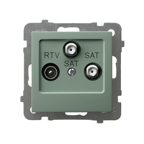AS Gniazdo RTV-SAT z dwoma wyjściami SAT - kolor zielony mat - gpa-g2s_m_84 - m/23616499/gpa-g2s-m-84.jpg