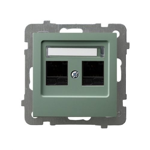 AS Gniazdo komputerowe podwójne, kat. 5e MMC - kolor zielony mat - gpk-2g_k_m_84 - m/23616526/gpk-2g-k-m-84.jpg