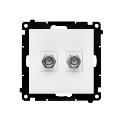 Simon 55 Gniazdo antenowe typu /F/ podwójne Do instalacji indywidualnych Biały mat TASF2.01/111 KONTAKT - img_7196 - m/23624490/img-7196.png