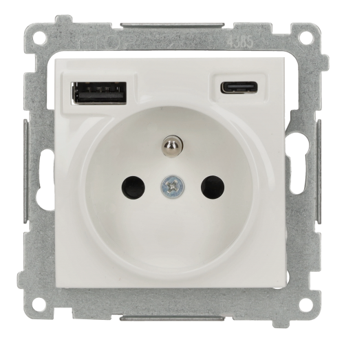 SIMON 54 Gniazdo z ładowarką USB C+A  2,1A 5V DC białe DGZ1ZUSB2CA.01/11 KONTAKT - img_9431 - m/23642471/img-9431.png