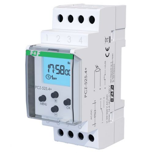 Zegar sterujący astronomiczny z programowalną przerwą nocną 1-kanałowy z NFC zewnętrzne wejście s F& - PCZ-525-4-PLUS-etim-1 - m/23669742/pcz-525-4-plus-etim-1.jpg