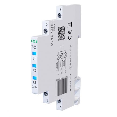 Lampka kontrolna zasilania z zabezpieczeniem 1/3S 3xLED NIEBIESKA F&F - LK-BZ-703B-etim-1 - m/23669757/lk-bz-703b-etim-1.jpg