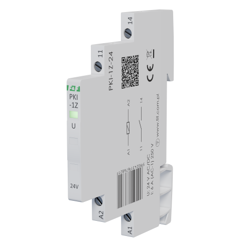 Przekaźnik interfejsowy styk zwierny 24 V AC/DC 1/3S TH-35 F&F - PKI-1Z-24V 3.png - m/23669791/pki-1z-24v-3-png.png