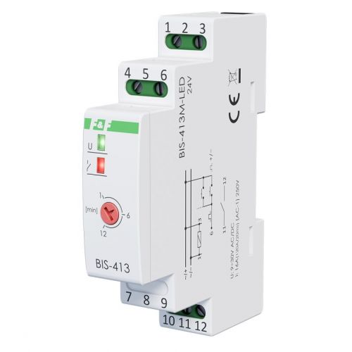 Przekaźnik bistabilny z wyłącznikiem czasowym z pamięcią na szynę DIN 160A/20ms F&F - BIS-413M-LED-24V_b - m/23678349/bis-413m-led-24v-b.jpg