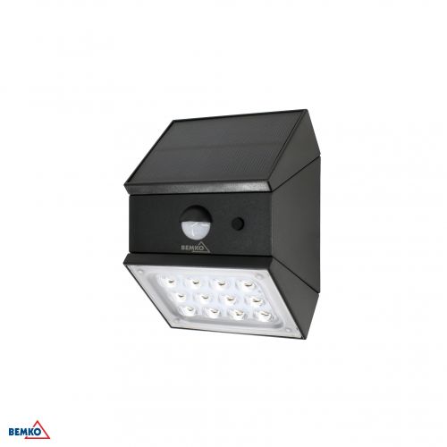 NAŚWIETLACZ LAMPA SOLARNA LED 3 barwy świecenia RUBIC 2,5W 300lm 3000/4000/6000K IP65 CZARNA Czujnik - SOR-002BL-CCT-PIR_1_BEMKO - m/23733431/sor-002bl-cct-pir-1-bemko.jpg