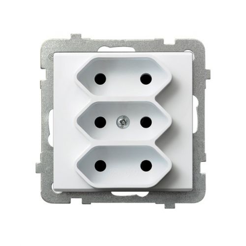 SONATA Gniazdo potrójne EURO kolor biały mat GP-3R/m/75 OSPEL - gp-3r_m_00 - m/24348725/gp-3r-m-00.jpg