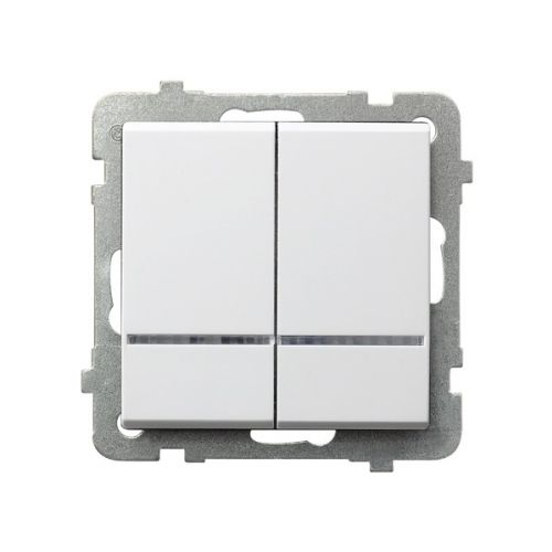 SONATA Łącznik podwójny świecznikowy z podświetleniem niebieskim kolor biały mat ŁP-2RS/m/75 OSPEL - lp-2rs_m_00 - m/24348811/lp-2rs-m-00.jpg