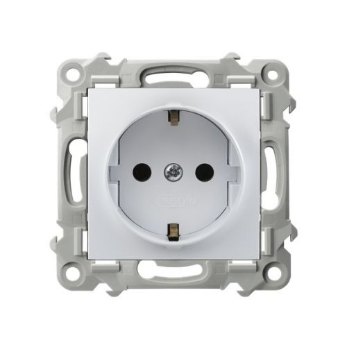 SZAFIR Gniazdo pojedyncze z uziemieniem schuko kolor biały GP-1ZS/m/00 OSPEL - gp-1zs_m_00 - m/24348889/gp-1zs-m-00.jpg