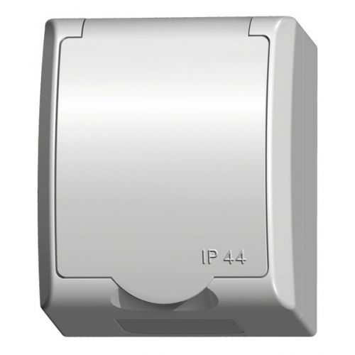 FALA Gniazdo pojedyncze z uziemieniem wieczko w kolorze wyrobu BIAŁY GNH-1HZ/00/w  OSPEL - gnh-1hz_00_w - m/24642556/gnh-1hz-00-w.jpg