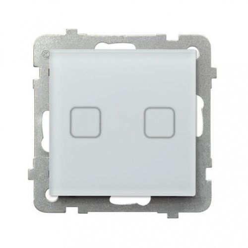 SONATA TOUCH Łącznik dotykowy dwugrupowy zwierny z podświetleniem kolor białe szkło szronione ŁPD-18RS/m/78 OSPEL - lpd-2rs_m_78 - m/24648954/lpd-2rs-m-78.jpg