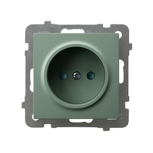 AS Gniazdo pojedyncze z przesłonami torów prądowych - kolor zielony mat - gp-1gp_m_84 - m/24649158/gp-1gp-m-84.jpg