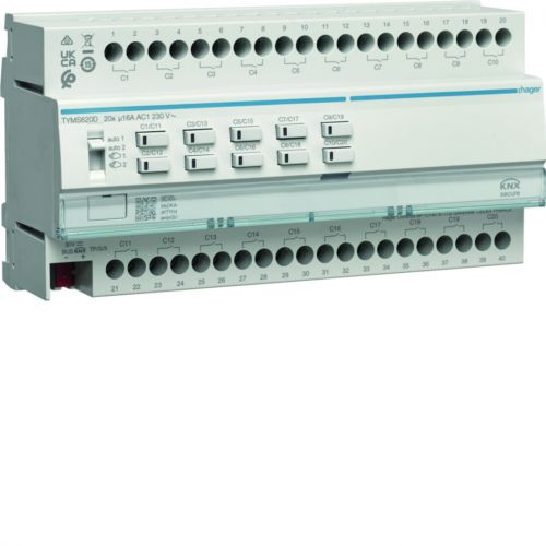 KNX e/s Sterownik załączający/żaluzjowy 20-/10-krotny 16A C-load, KNX secure - TYMS620D - m/24711136/tyms620d.jpg