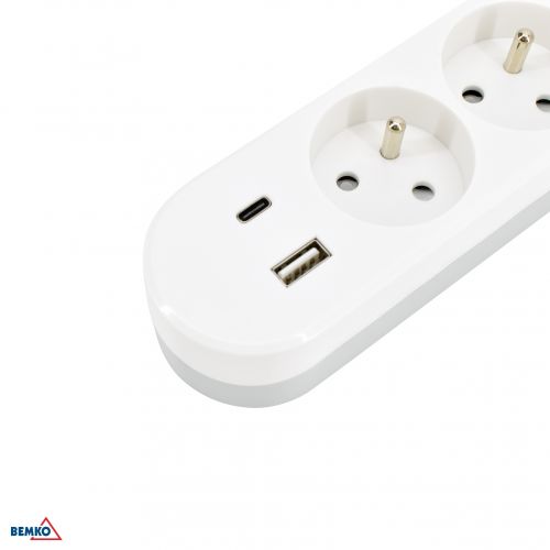 Przedłużacz 3 gniazda + włącznik 1.5MMx2.0m + 2x USB(C+A) - nb3gw2m-2u-nb5gw2m-2u-2-bemko.jpg