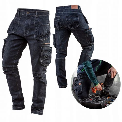 Spodnie robocze jeans denim do pasa wzmocnione bawełna 81-229 L/52 NEO TOOLS - neo-spodnie-robocze-jeans-denim-do-pasa-wzmocnione-bawelna-81-229-l-52.jpg