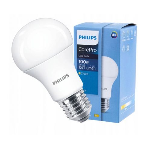 Żarówka LED 13W=100W 1521lm 2700K barwa ciepła kulka 13-100W A60 E27 827 Plastik matowy PHILIPS - oapk.jpg