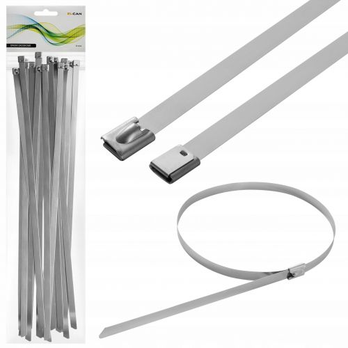 Opaska zaciskowa kablowa stalowa metalowa stal nierdzewna 304 4,6x260 20szt ELCAN - opaska-zaciskowa-stalowa-metalowa-4-6x260mm-20szt.jpg