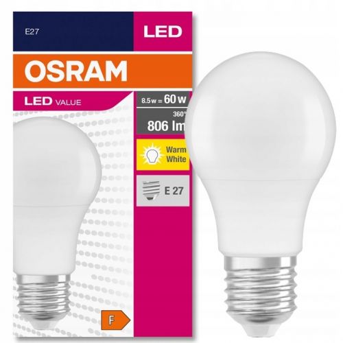 Żarówka LED E27 8,5W 806lm 200° 2700K ciepła biel VLAUE OSRAM LEDVANCE - osram-zarowka-led-value-8-5w-60w-e27-3000k-806lm.jpg