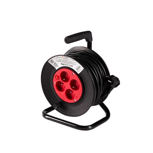 Przedłużacz bębnowy plastikowy 4 gniazda 3x1,5mm2 OMY polwinit 25mb ELCAN - pb-4g15-15.jpg