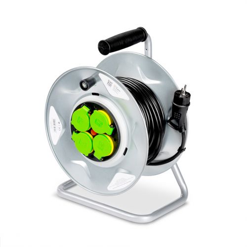 Przedlużacz bębnowy metalowy 4 gniazda 3x1,5mm2 IP44 OW guma 20mb  ELCAN - pbm-4g15-ow-20.jpg