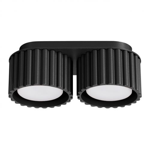 Plafon podwójny ryflowany AURA Gx53 czarny SL.1788 SOLLUX - pol_pl_plafon-aura-2-czarny-gx53-2x-zarowka-led-gx53-4000k-8w-720lm-5759_1.jpg