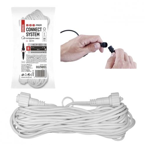 Oświetlenie łączone Profi przedłużacz 10m biały przewód IP44 EMOS - przedluzka-przedluzacz-przedluzacz-10m-bialy-przewod-ip44-profi-emos.jpg