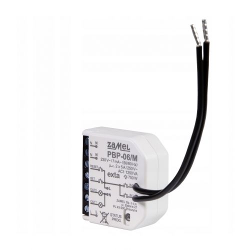 Moduł przekaźnika bezpotencjałowego PEM-10/16A 16A 250V DIN ZAMEL - przekaznik-bistabilny-dopuszkowy-miniaturowy-230v-ac-pbp-06m.jpg