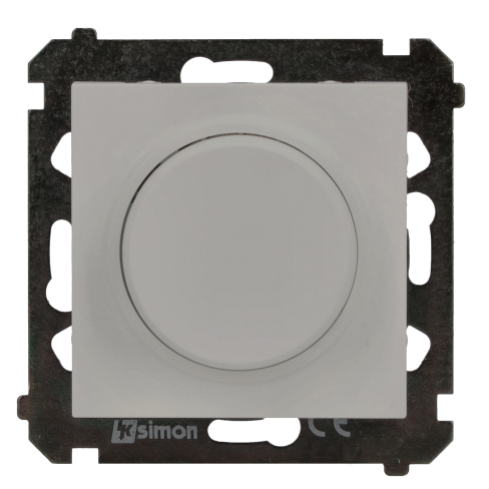 SIMON 55 Ściemniacz obrotowy do LED ściemnialnych 230 V (moduł) 2–200 W Jasnoszary - sciemniacz.png