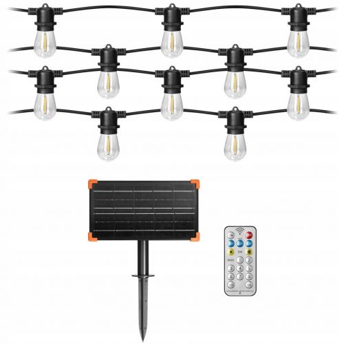 Girlanda solarna ogrodowa lampki solarne 20m + 21x Żarówka E27 LED + PILOT - solarna-girlanda-oswietleniowa-1-sznur-20-m-20-opraw-20-zarowek-led-0.jpg