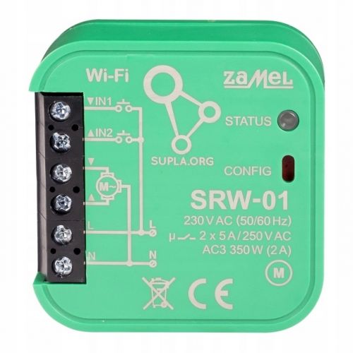 Sterownik do rolet Wi-Fi SUPLA SRW-01 dopuszkowy 230V ZAMEL - sterownik-rolet-zamel-supla-srw-01.jpg