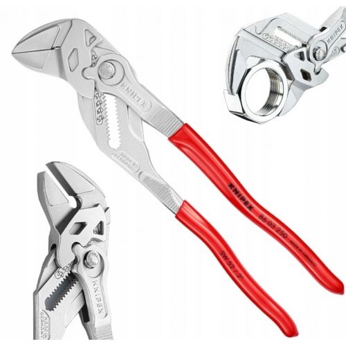 Szczypce klucz w jednym narzędziu gładkie szczęki chwyt do 52 mm 86 03 250 KNIPEX - szczypce-klucz-nastawny-regulowany-2w1-uniwersalny-250mm-knipex-86-03-250.jpg