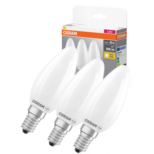 Żarówka LED /3szt./ B35 Świeczka E14 5,5W=60W 806lm 2700K ciepła biel 300st BASE OSRAM - trojpak_.png