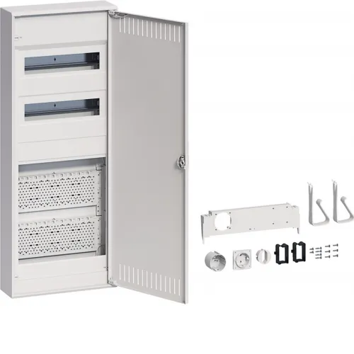 volta hybrid Rozdzielnica hybrydowa n/t, 24M, 2x płyta, 1x gniazdo, drzwi stal. - va602nwh.webp